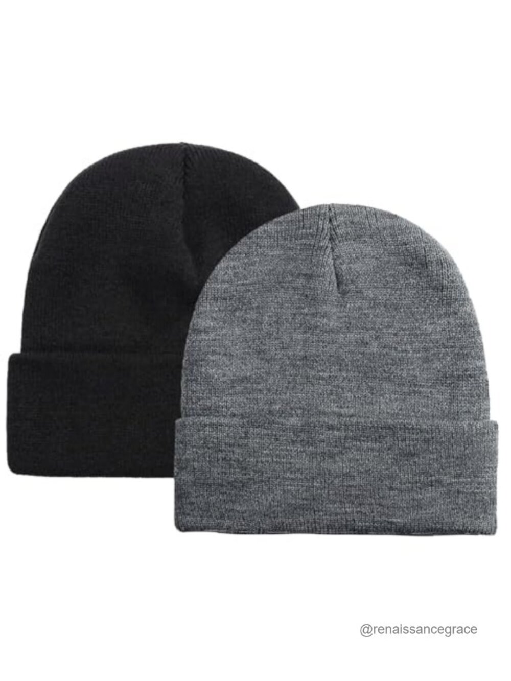 Warm Knit Cuffed Beanie Hat Unisex Stretchy Winter Ski